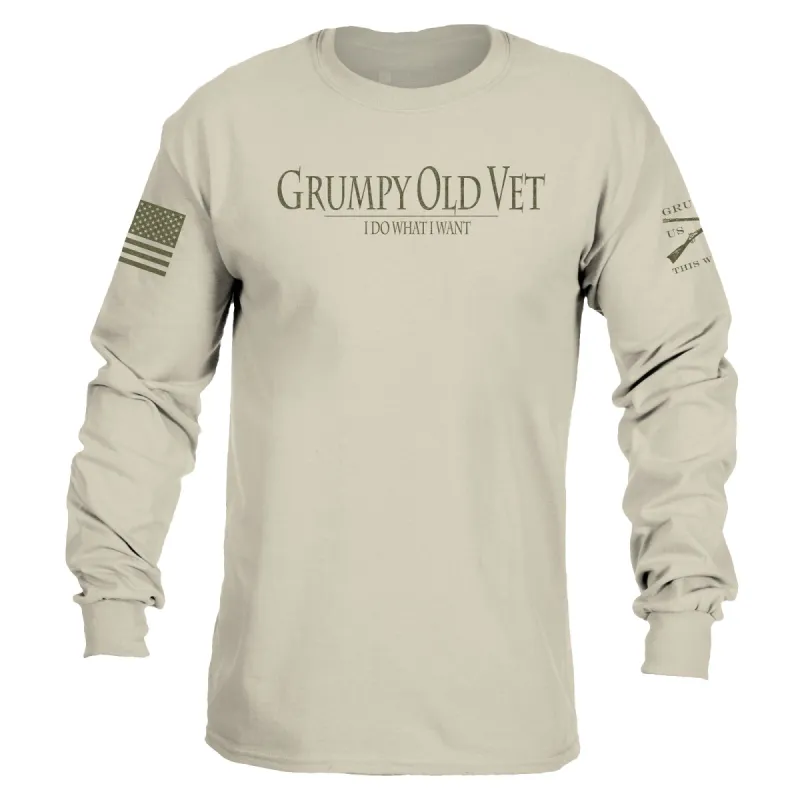 Grumpy Old Vet Long Sleeve - Sand sold by Grunt Style