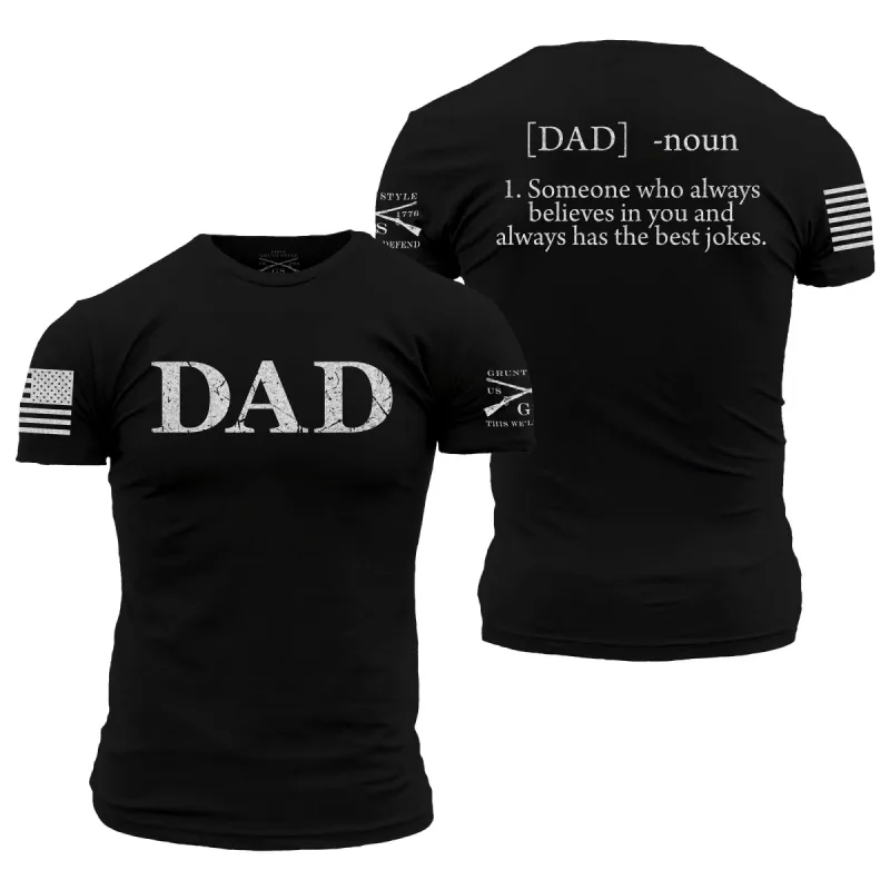 Dad Defined T-Shirt - Black sold by Grunt Style