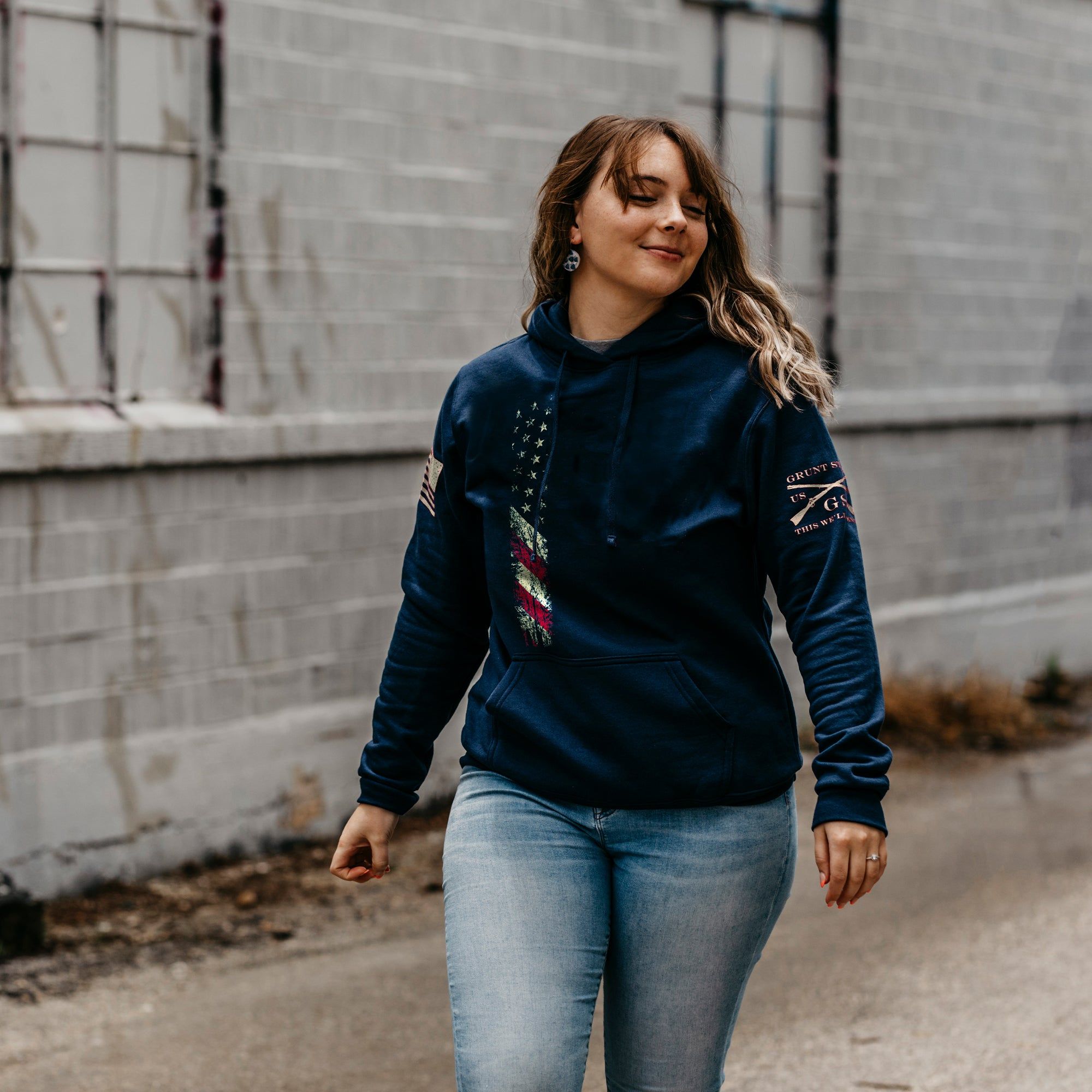 Women's True Colors Hoodie - Navy sold by Grunt Style product image thumbnail 2