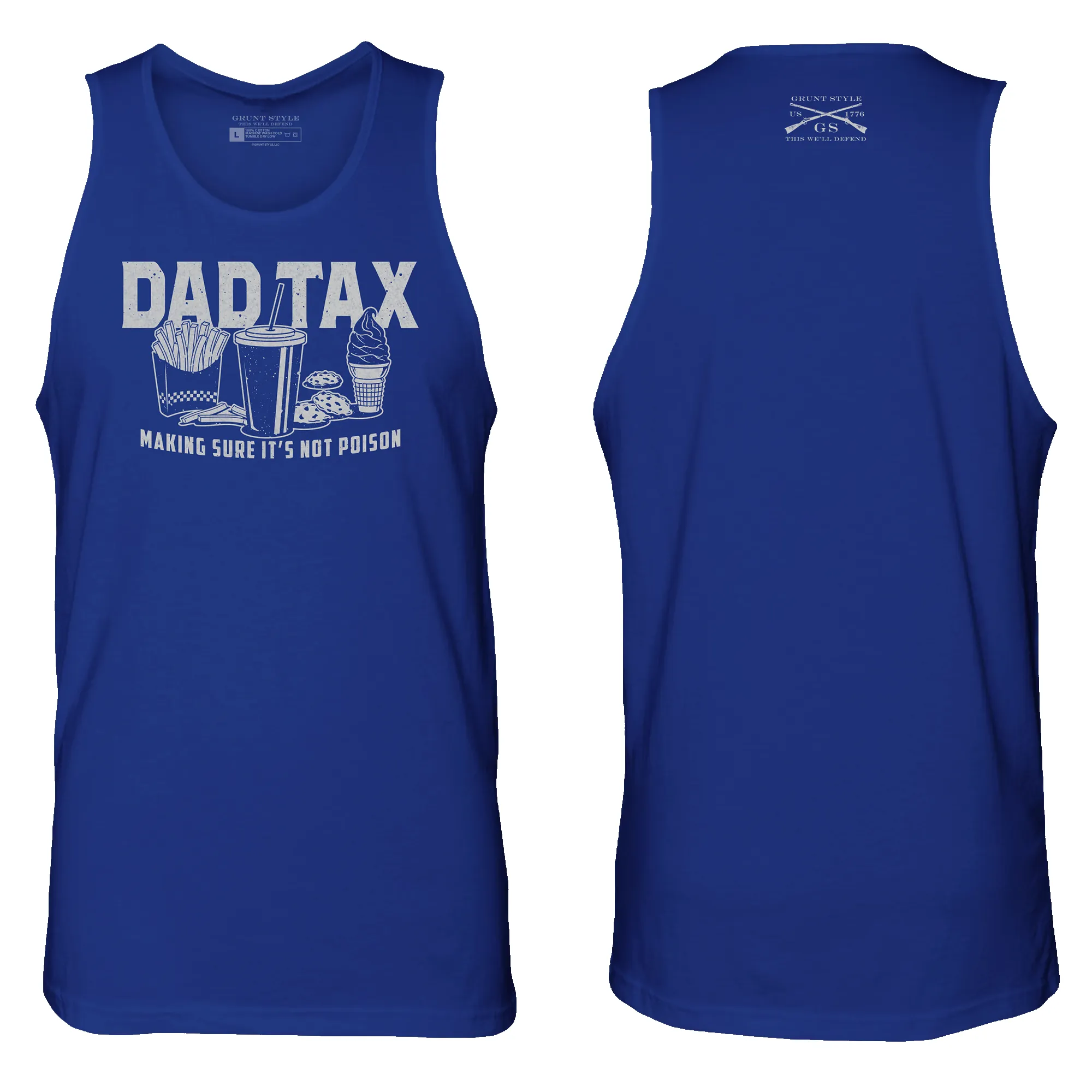 Dad Tax Tank - Royal sold by Grunt Style product image thumbnail 3