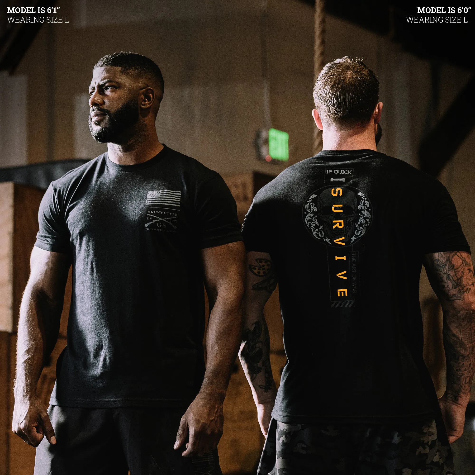 I Survive T-Shirt - Black sold by Grunt Style product image thumbnail 2