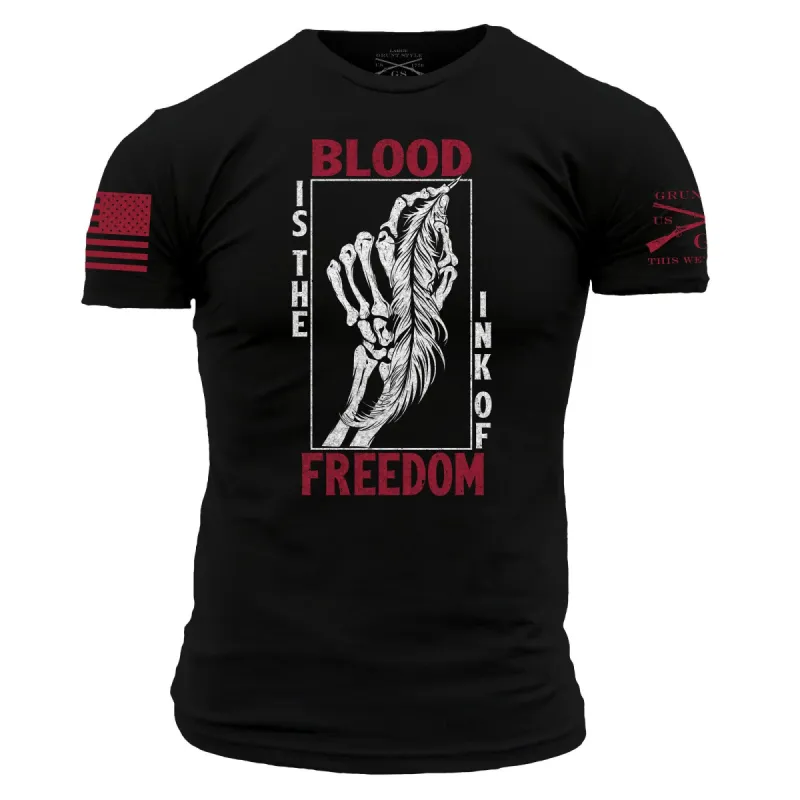 The Ink of Freedom T-Shirt - Black sold by Grunt Style