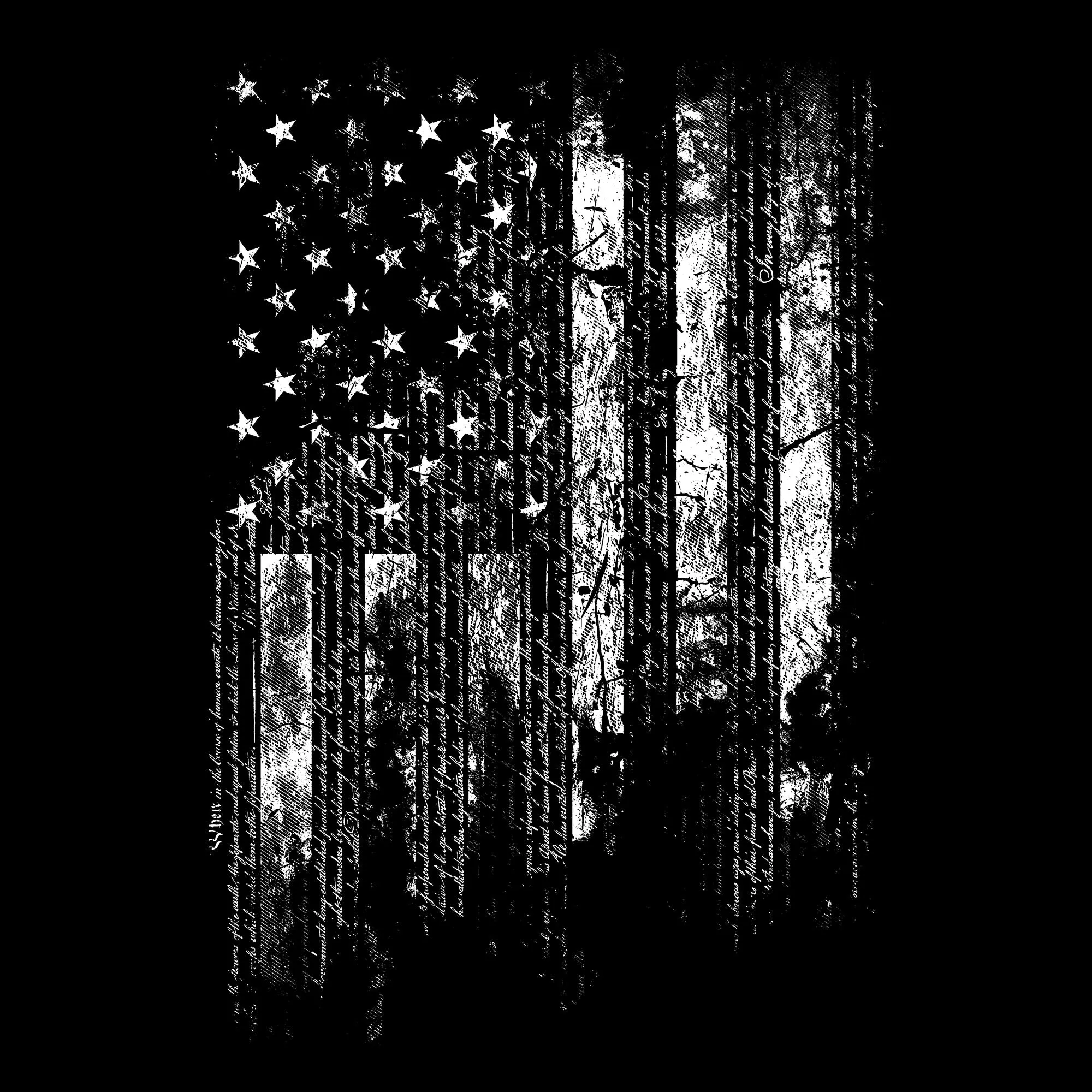 1776 Flag T-Shirt - Black sold by Grunt Style product image thumbnail 5