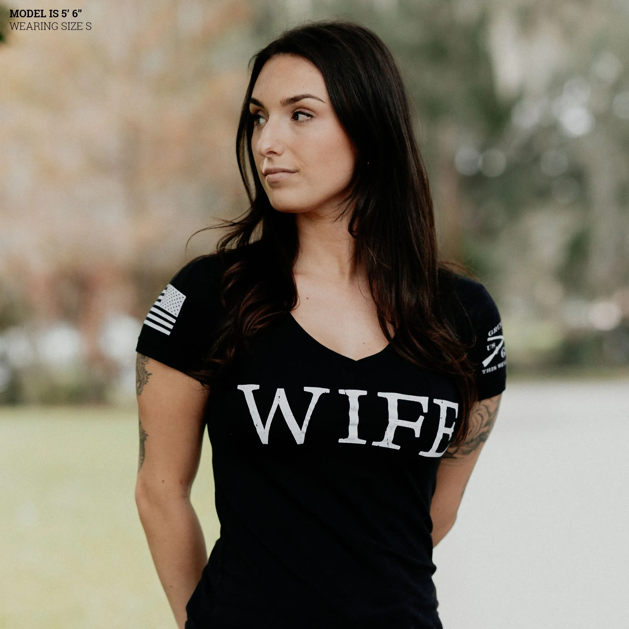 Women's Wife Defined V-Neck - Black sold by Grunt Style product image thumbnail 4