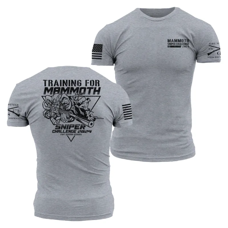 Mammoth Sniper Training T-Shirt - Dark Heather Gray sold by Grunt Style
