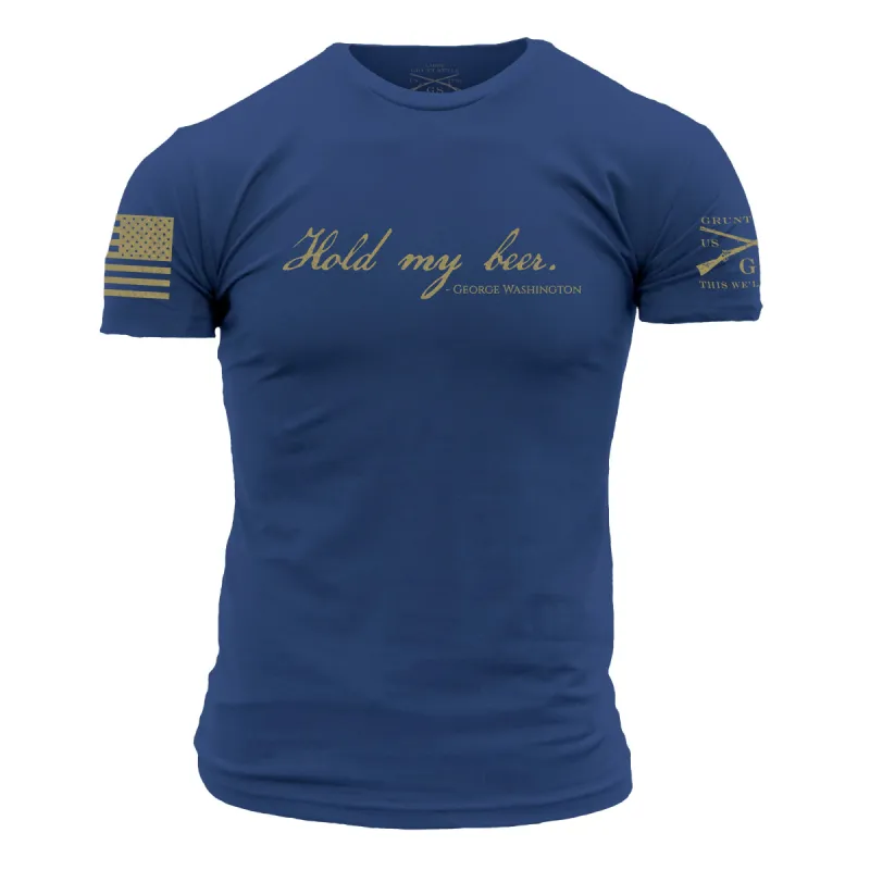 Hold My Beer T-Shirt - Blue sold by Grunt Style