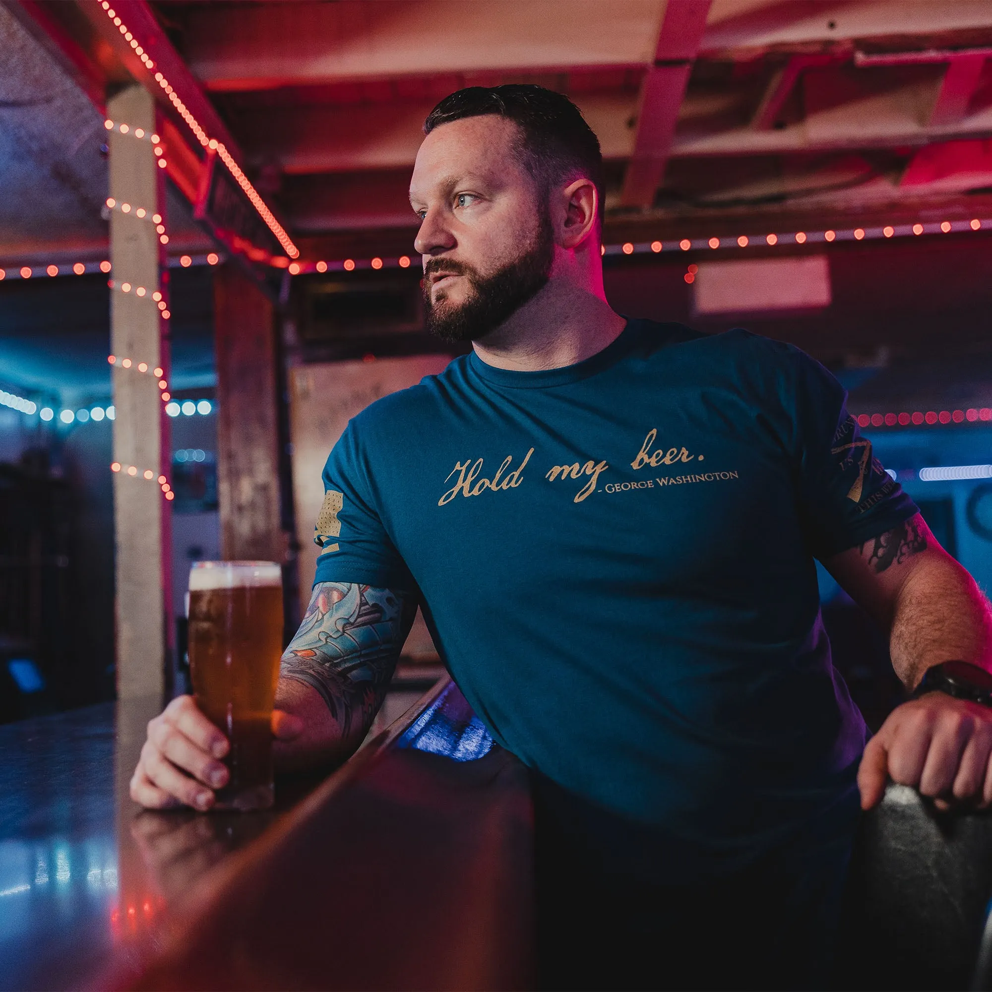 Hold My Beer T-Shirt - Blue sold by Grunt Style product image thumbnail 2