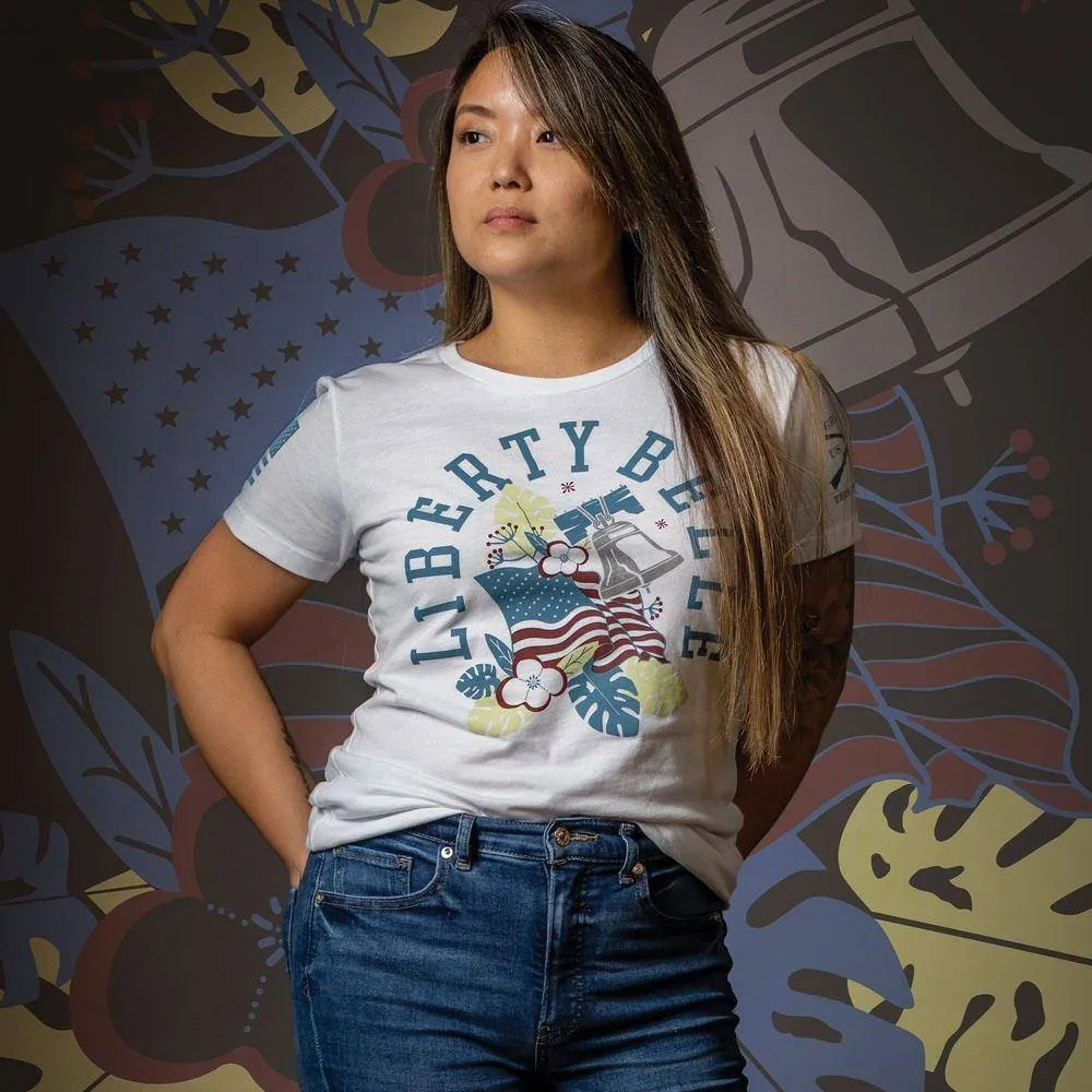 Women's Liberty Belle Slim Fit T-Shirt - White sold by Grunt Style