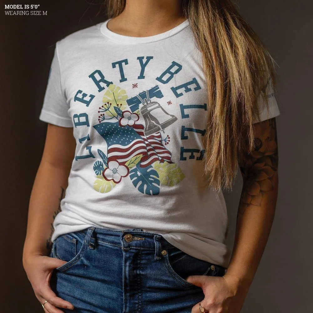 Women's Liberty Belle Slim Fit T-Shirt - White sold by Grunt Style product image thumbnail 3