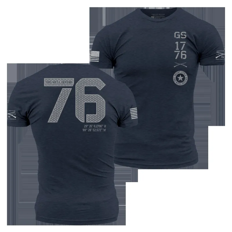'76 T-Shirt - Midnight Navy sold by Grunt Style