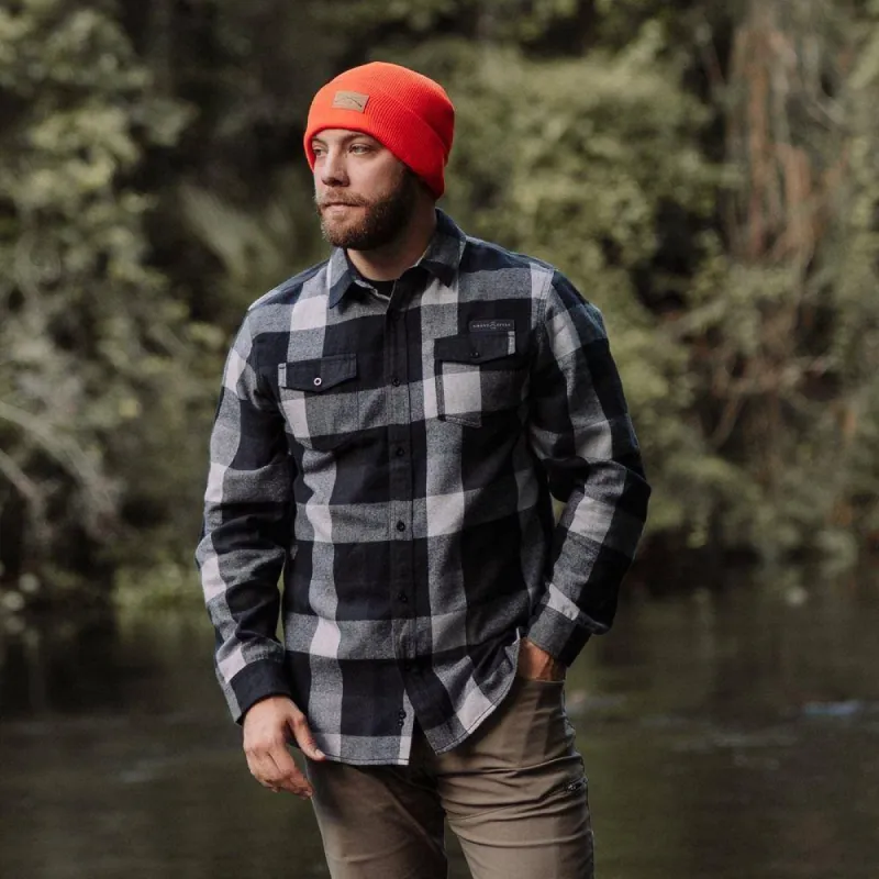 Men's Plaid Flannel - Black sold by Grunt Style