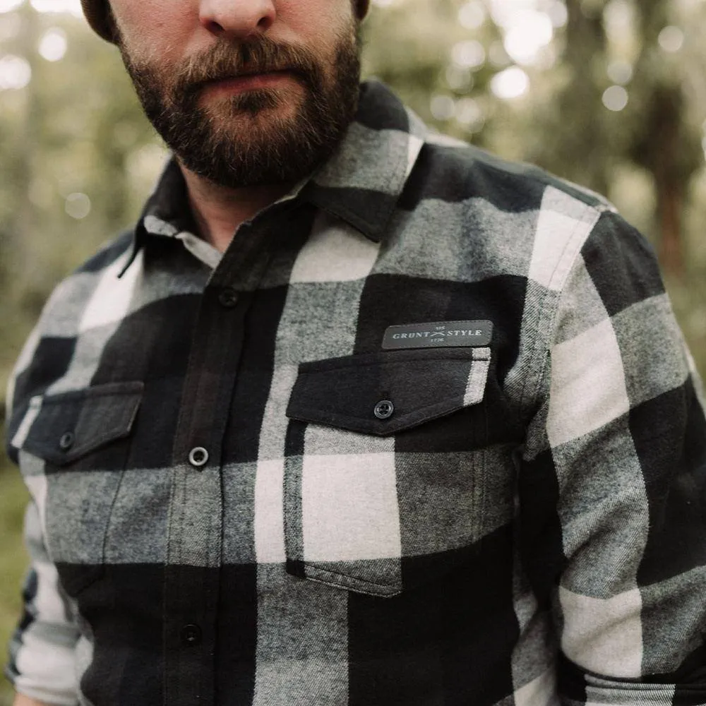 Men's Plaid Flannel - Black sold by Grunt Style product image thumbnail 3