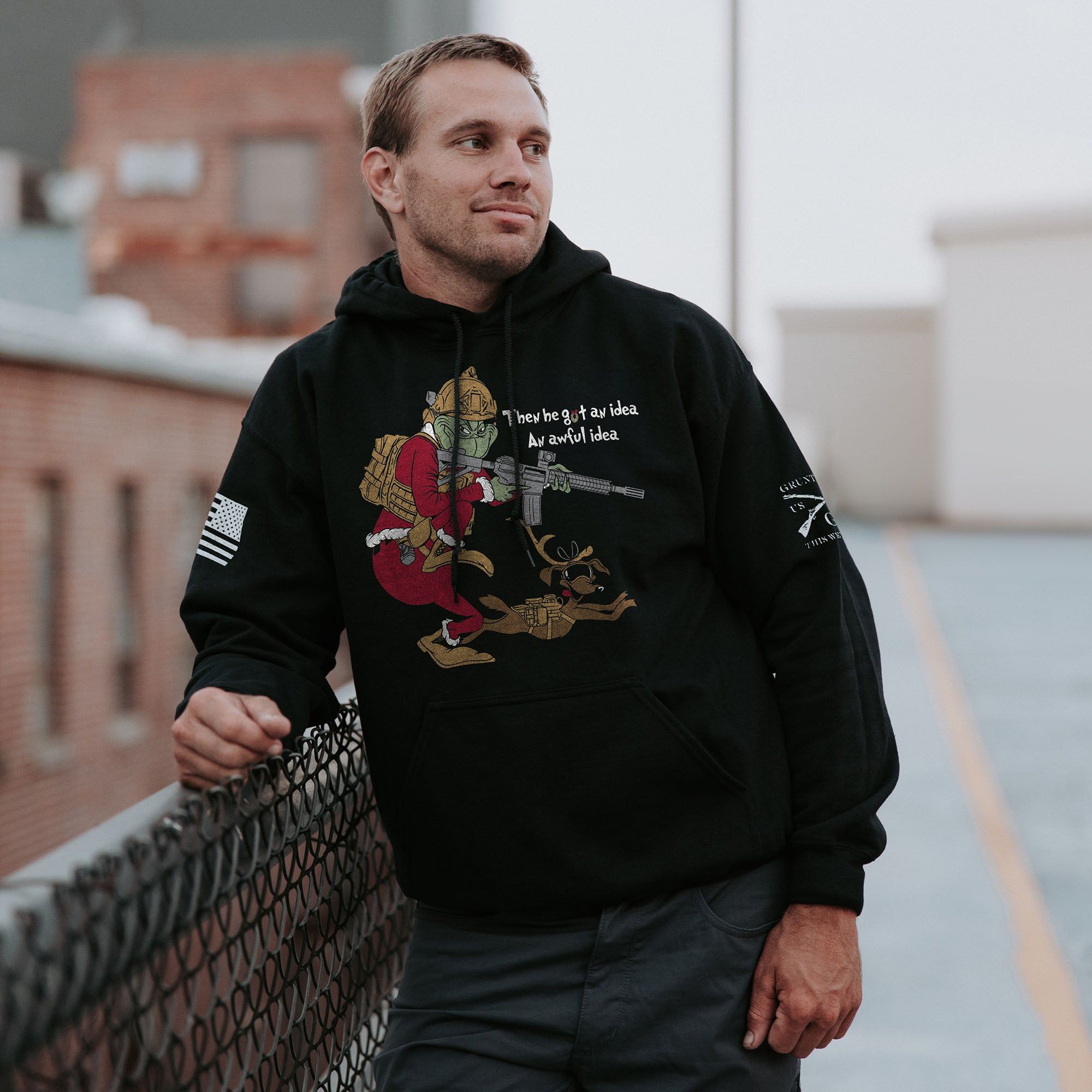 Operator Grinch Hoodie - Black sold by Grunt Style product image thumbnail 3