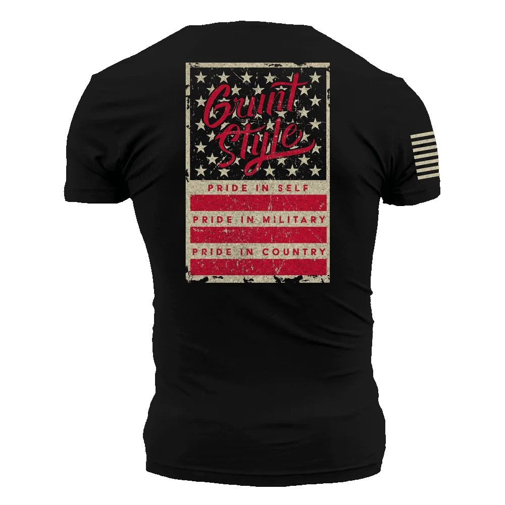 Grunt Style Stars & Bars T-Shirt - Black sold by Grunt Style product image thumbnail 5