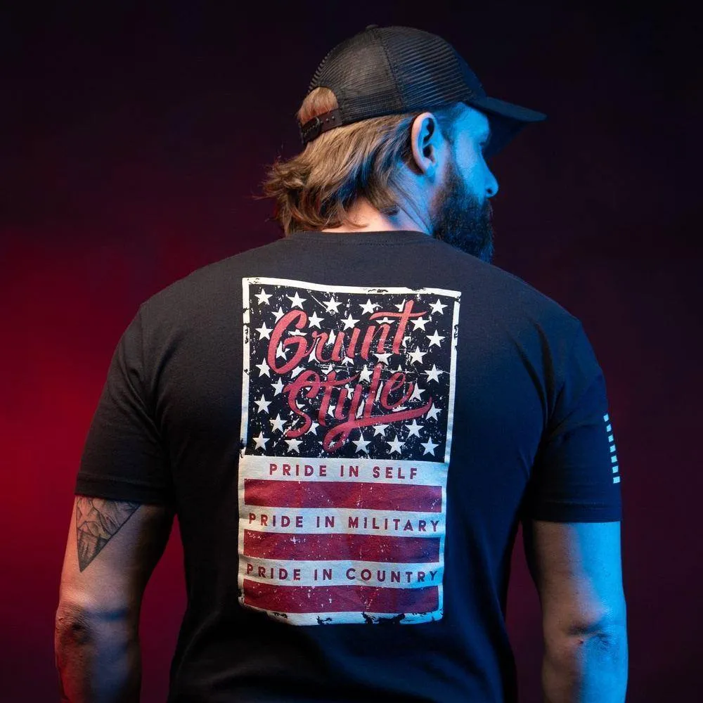 Grunt Style Stars & Bars T-Shirt - Black sold by Grunt Style product image thumbnail 2