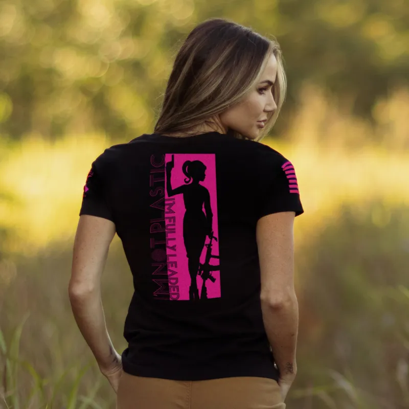 Women's Fully Leaded Slim Fit T-Shirt - Black sold by Grunt Style