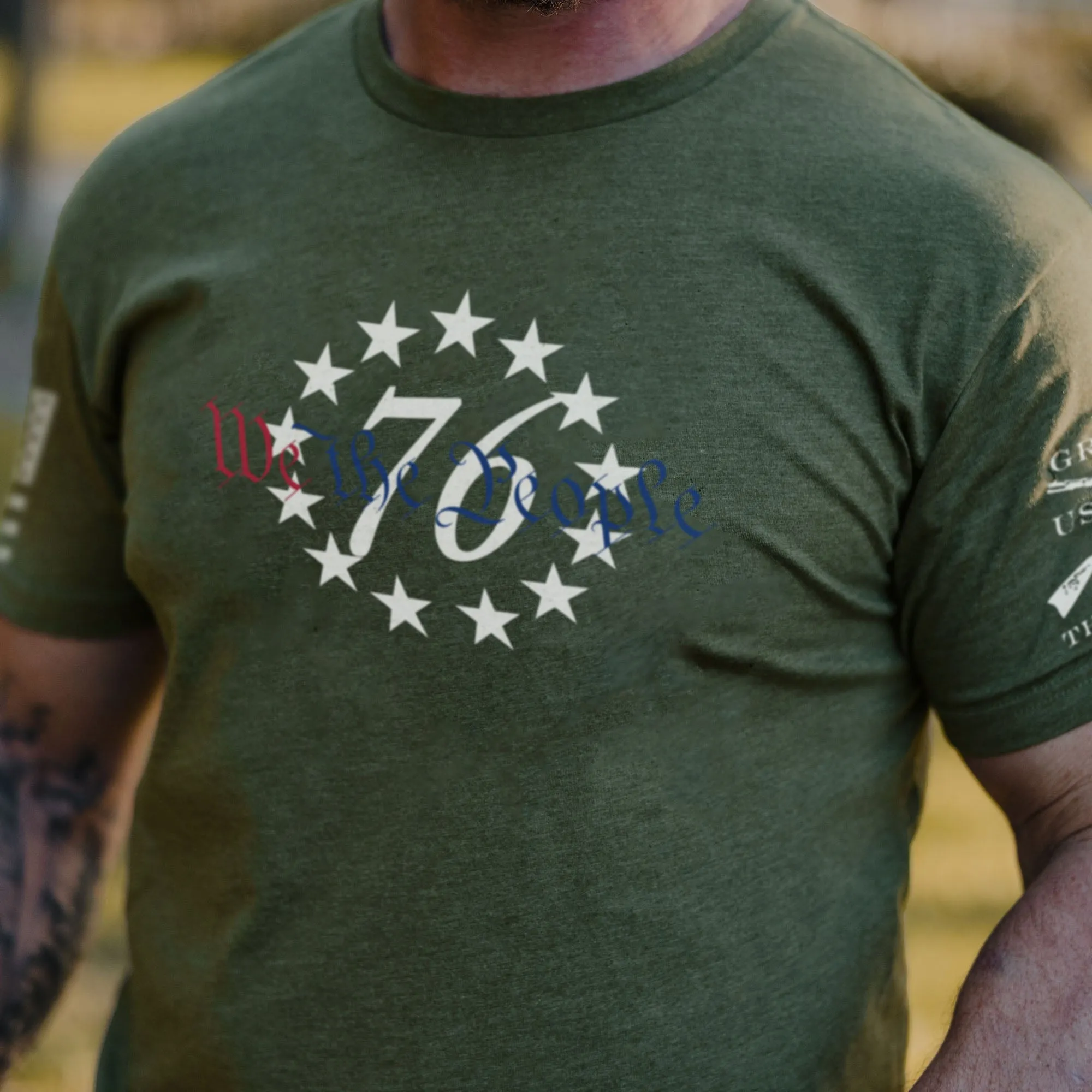 76 We The People T-Shirt - Military Green sold by Grunt Style product image thumbnail 3