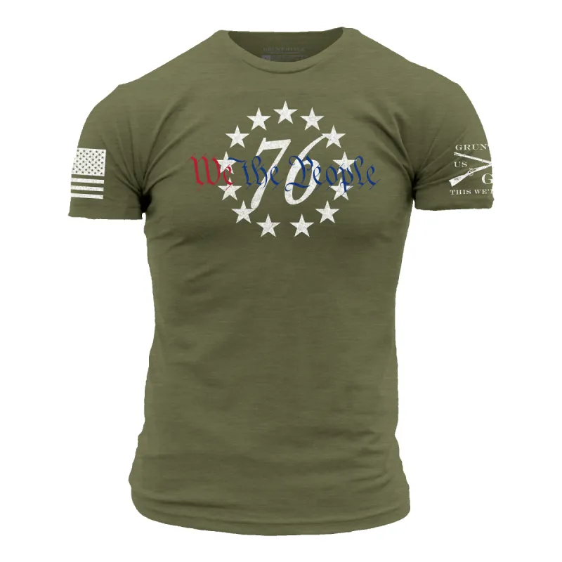 76 We The People T-Shirt - Military Green sold by Grunt Style