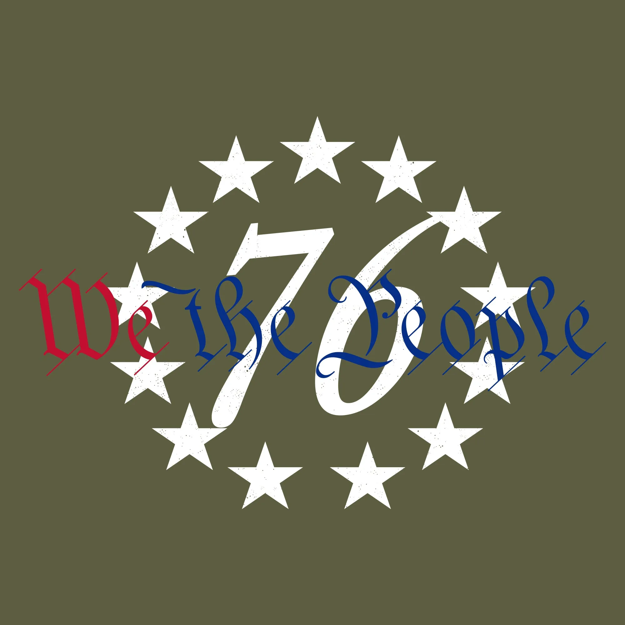 76 We The People T-Shirt - Military Green sold by Grunt Style product image thumbnail 4