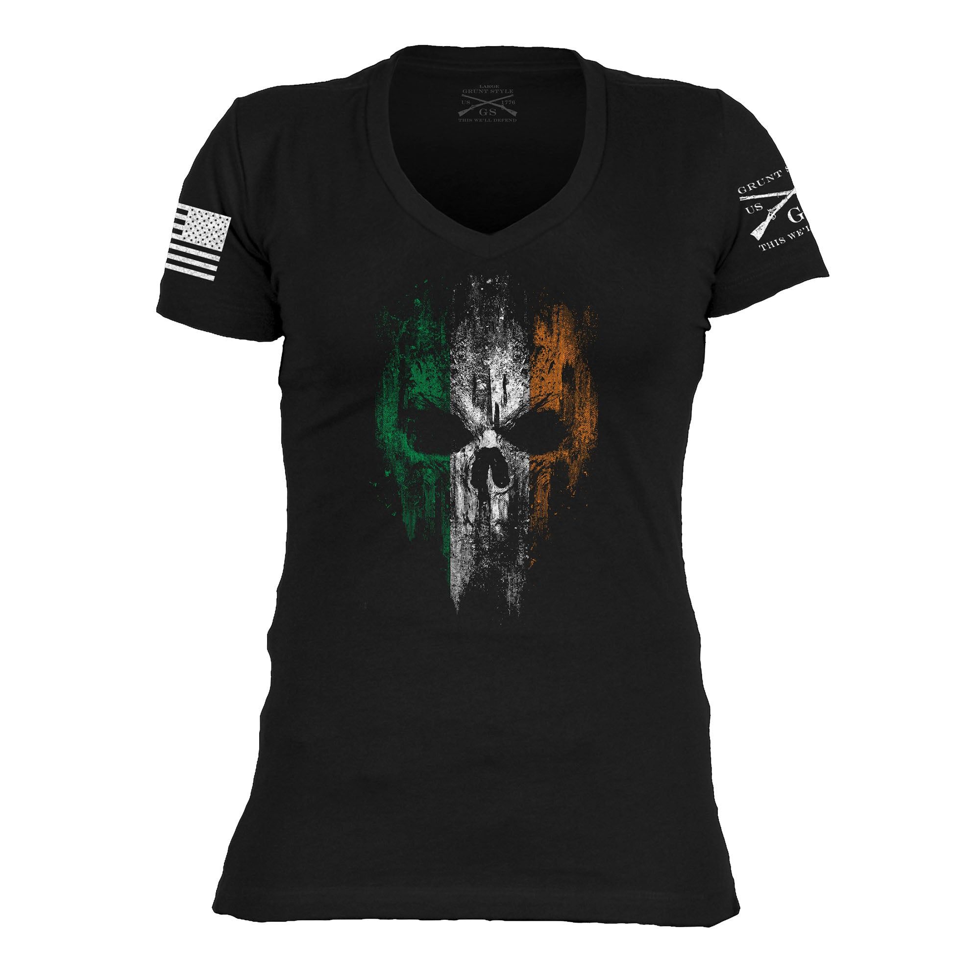 Women's Irish Reaper V-Neck - Black sold by Grunt Style product image thumbnail 2