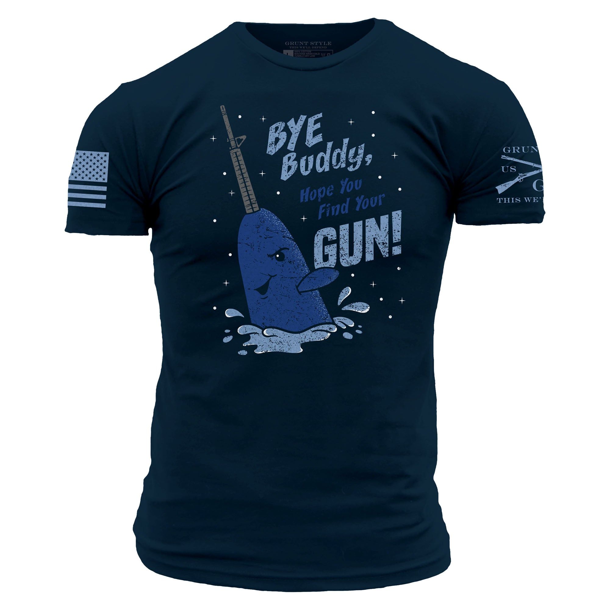 Bye Buddy T-Shirt - Midnight Navy sold by Grunt Style