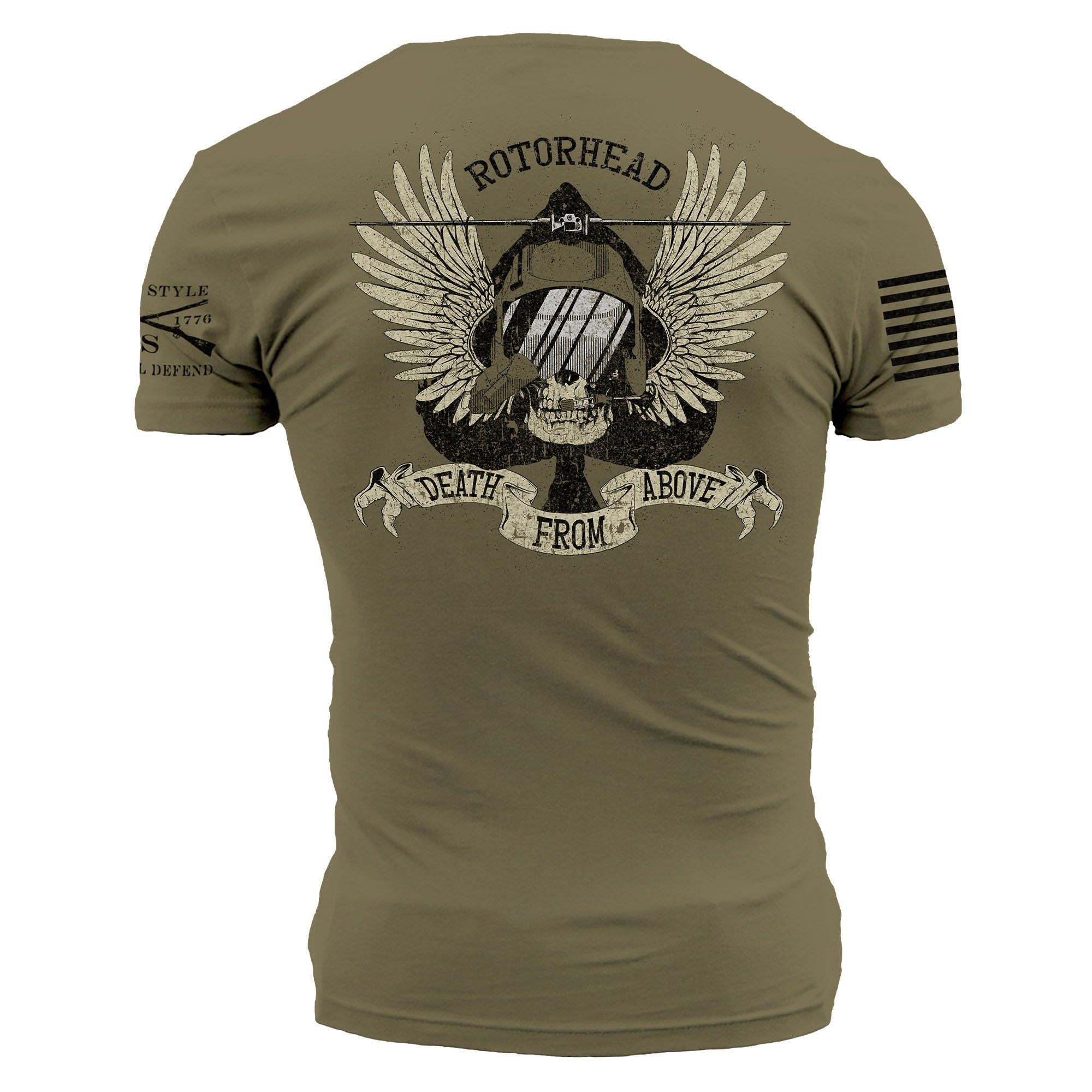 Death From Above T-Shirt - Military Green sold by Grunt Style product image thumbnail 3