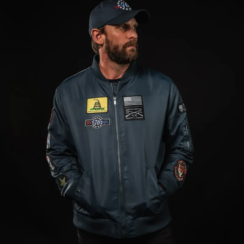 Men's Classified Bomber Jacket - Navy sold by Grunt Style