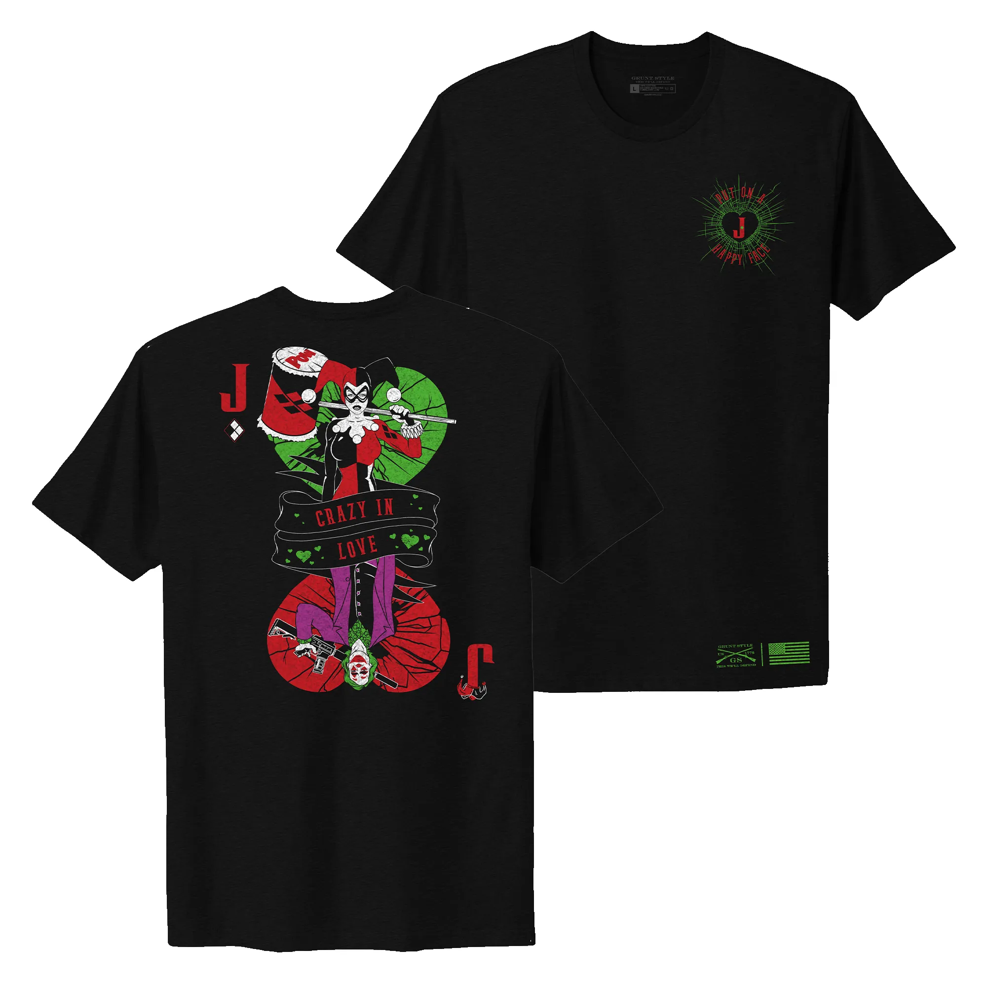 Women's Crazy In Love Boyfriend Fit T-Shirt - Black sold by Grunt Style