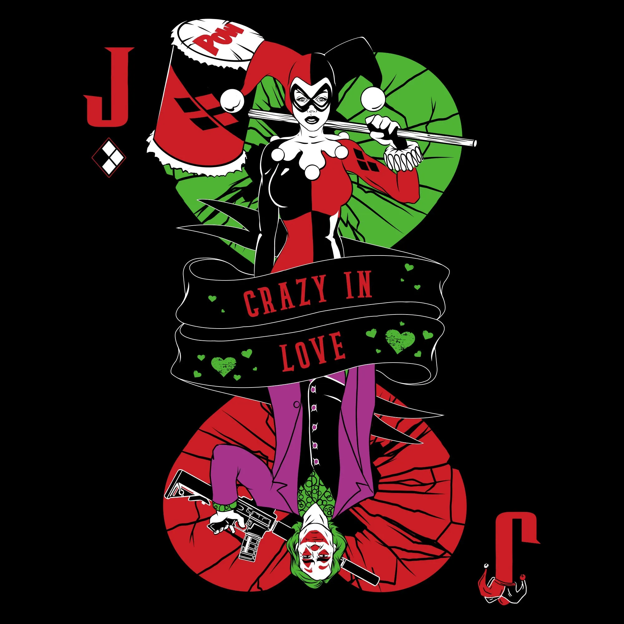 Women's Crazy In Love Boyfriend Fit T-Shirt - Black sold by Grunt Style product image thumbnail 2