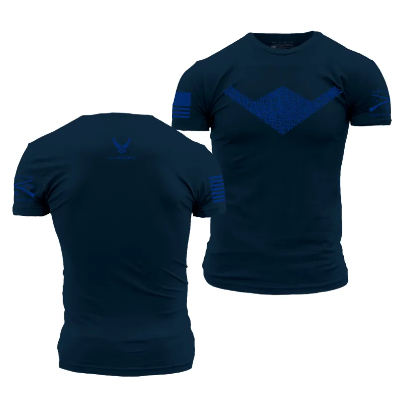 USAF - The Sky's No Limit T-Shirt - Midnight Navy sold by Grunt Style