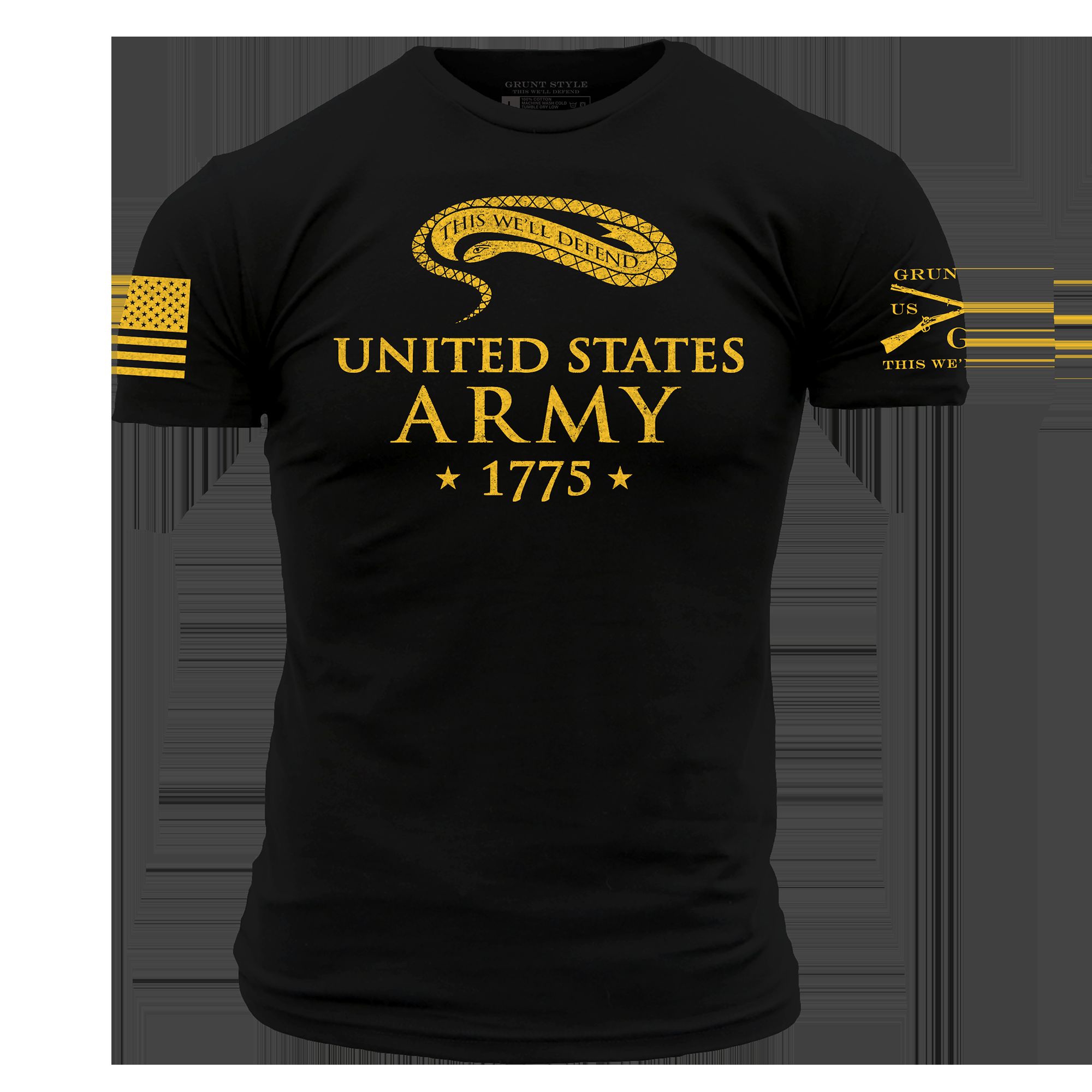 Army Historic This We'll Defend T-Shirt - Black sold by Grunt Style product image thumbnail 2