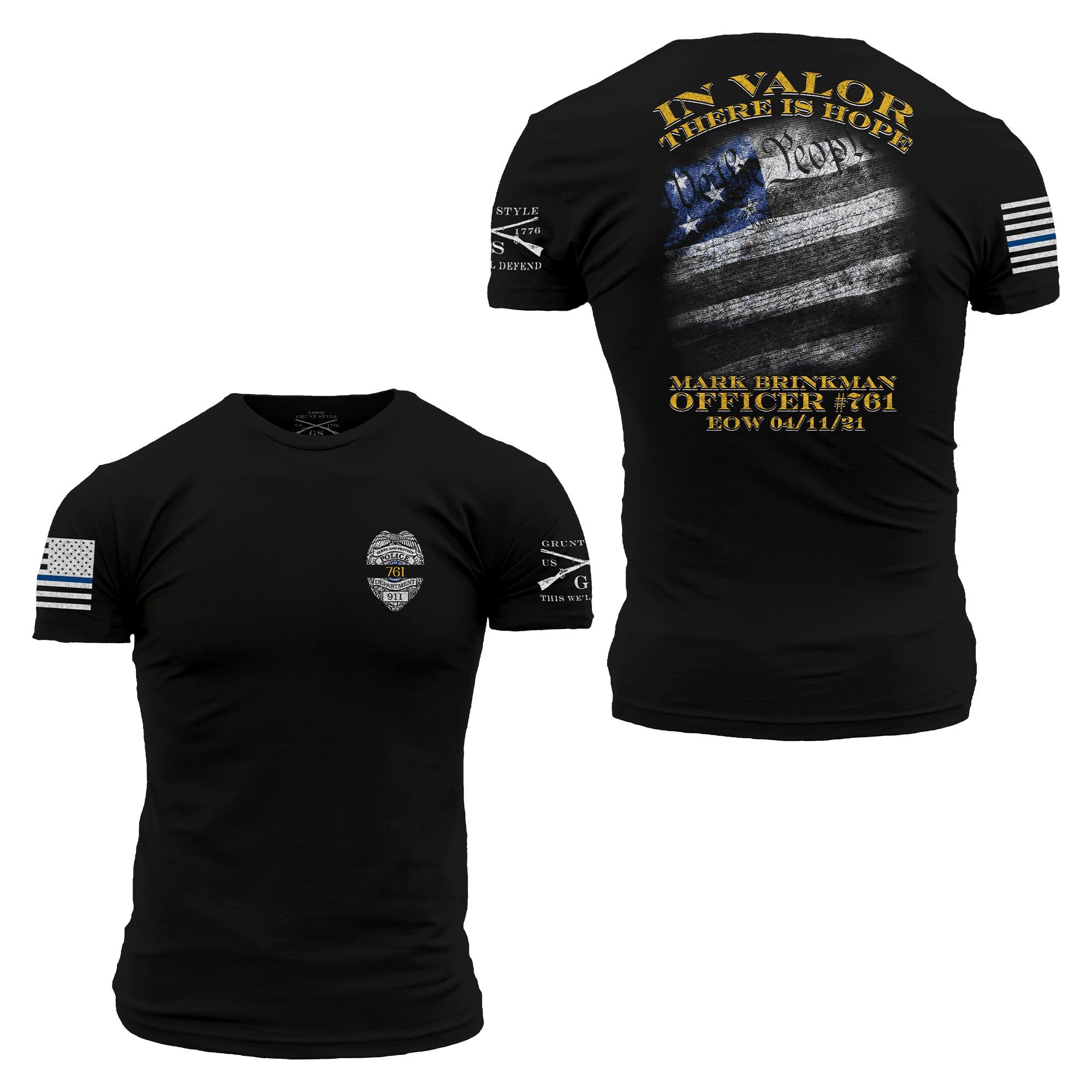 Officer Brinkman with Lynnwood Police Department sold by Grunt Style