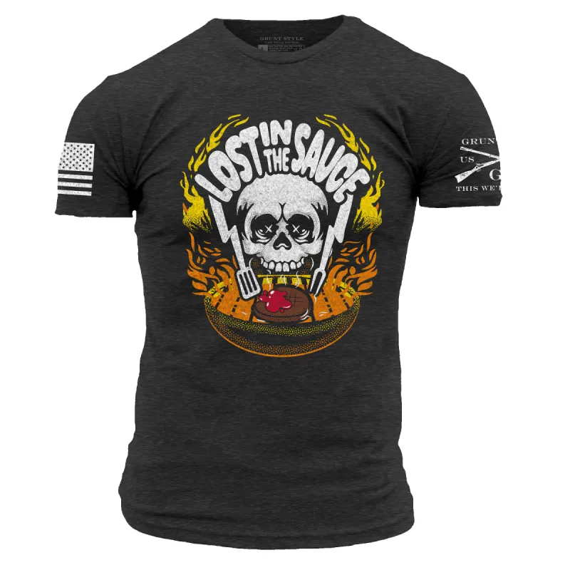 Lost In The Sauce T-Shirt - Charcoal sold by Grunt Style