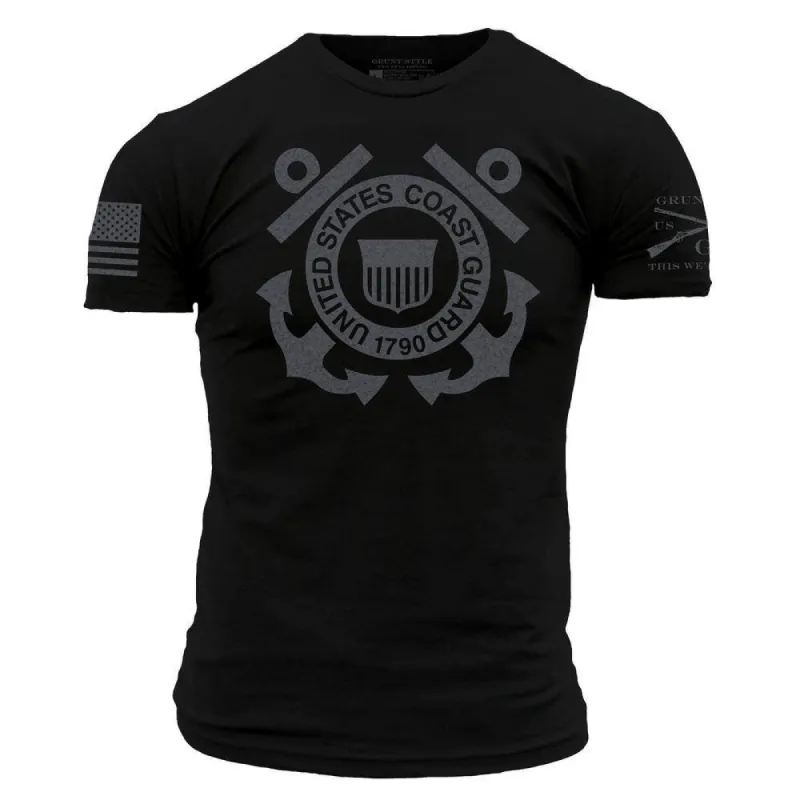 USCG - Logo T-Shirt - Black sold by Grunt Style