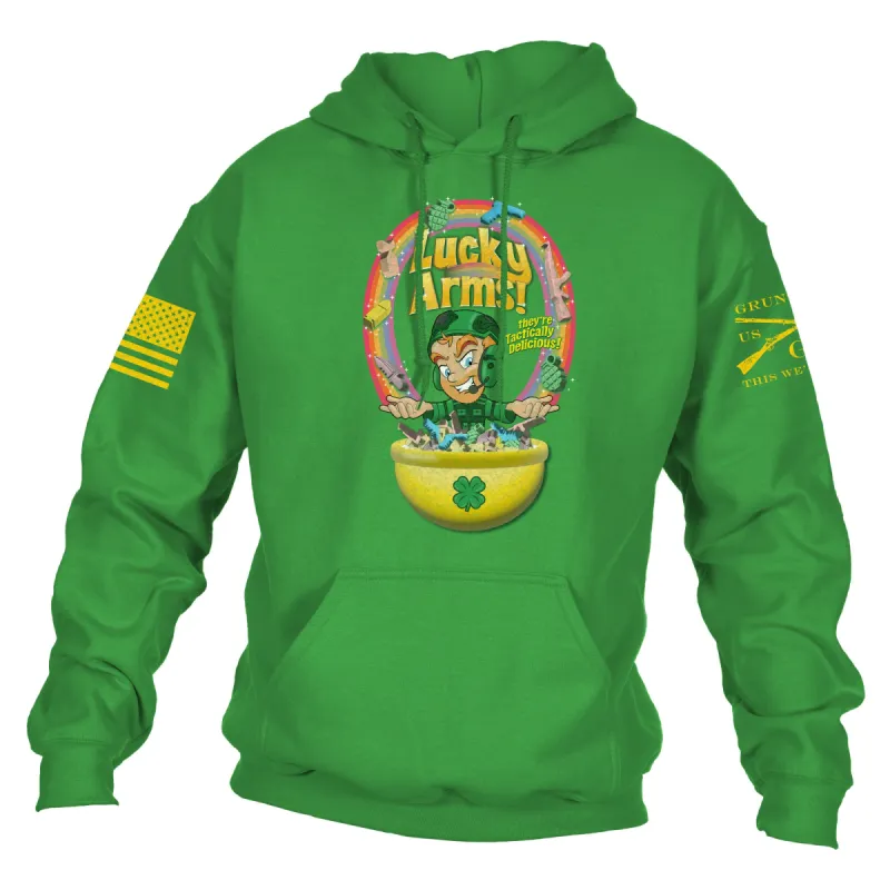 Lucky Arms Hoodie - Irish Green sold by Grunt Style