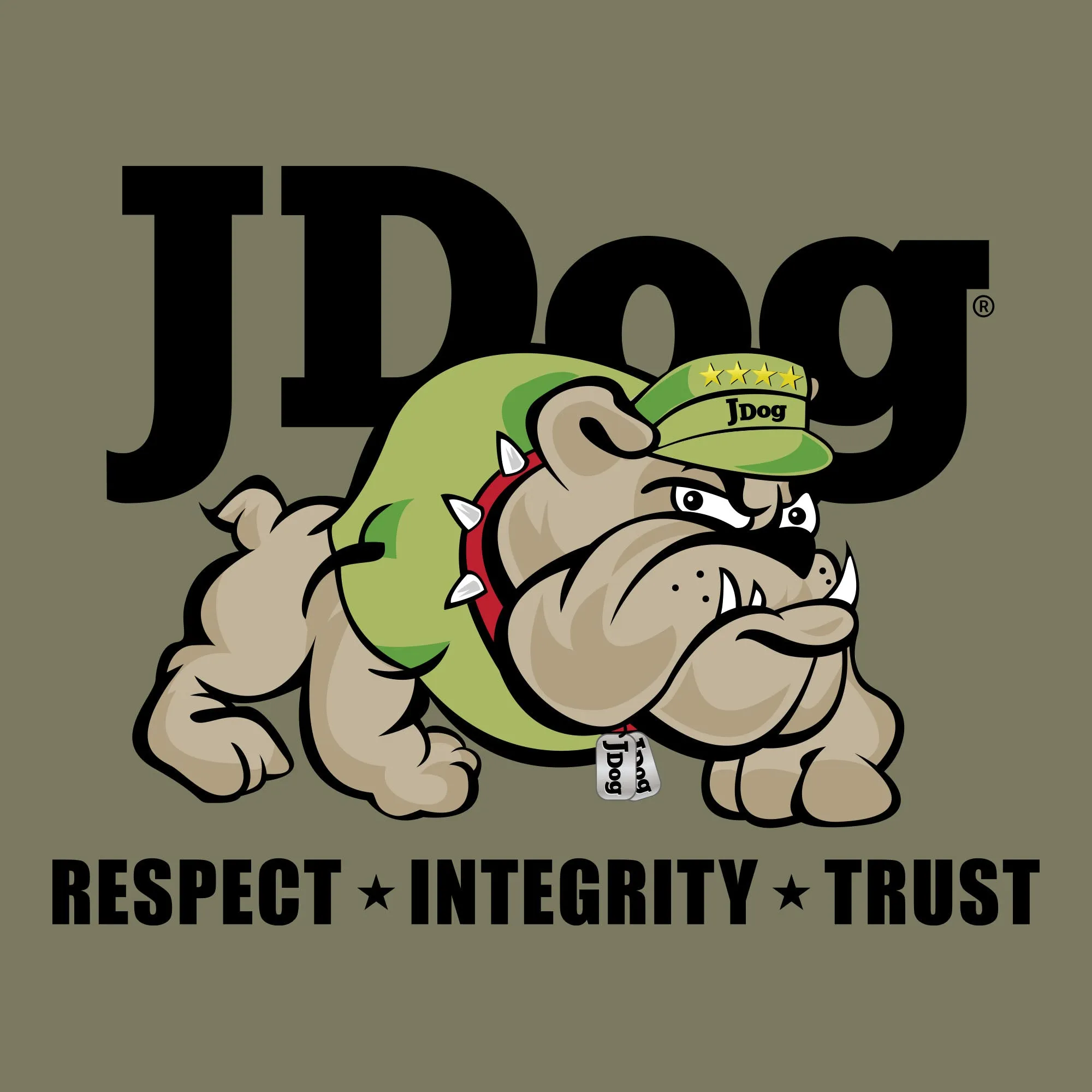 JDog T-Shirt - Light Olive sold by Grunt Style product image thumbnail 2