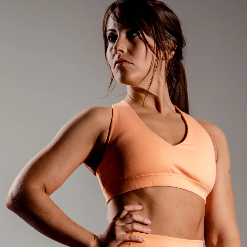 Women's Agility Low Impact Sport Bra - Apricot Crush sold by Grunt Style