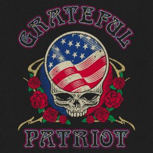 Grateful Patriot T-Shirt - Vintage Black sold by Grunt Style