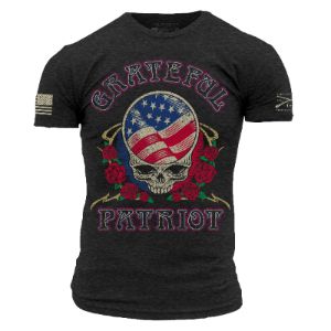 Grateful Patriot T-Shirt - Vintage Black sold by Grunt Style