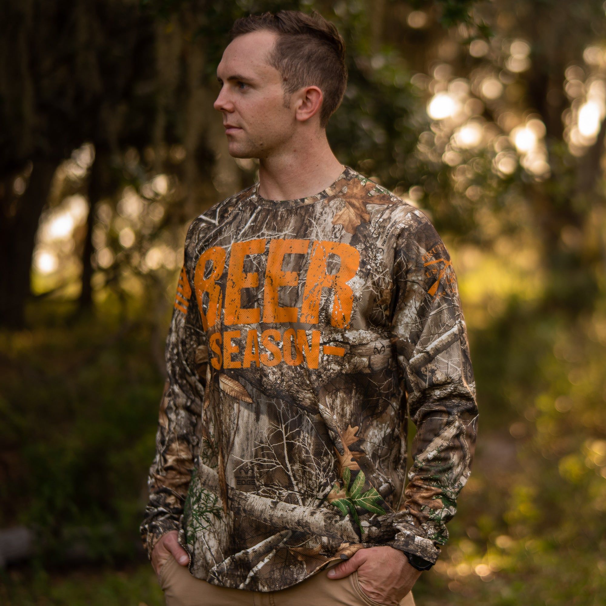 Realtree Edge® - Beer Season Long Sleeve - All Over Camo sold by Grunt Style product image thumbnail 5