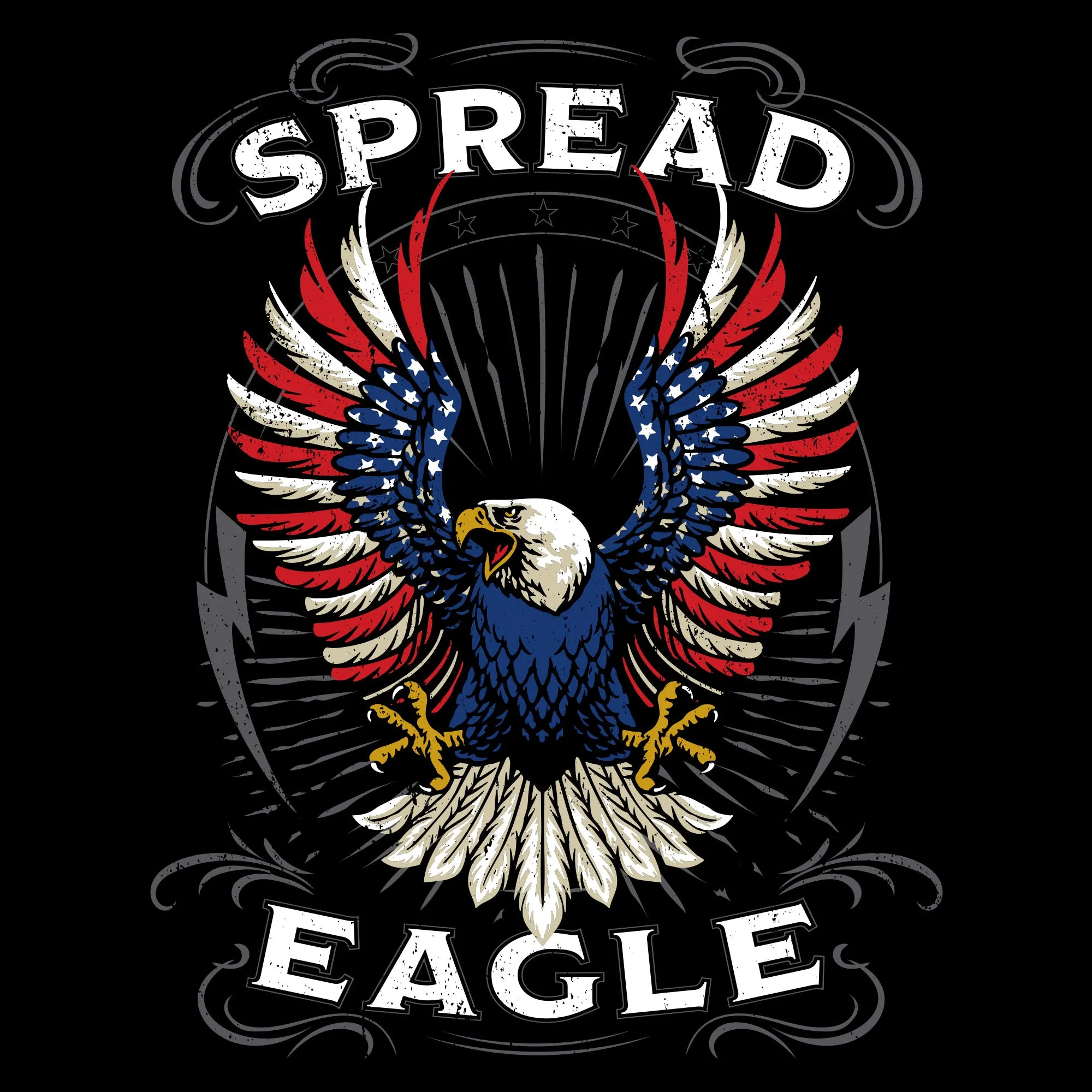 Spread Eagle T-Shirt - Black sold by Grunt Style product image thumbnail 2