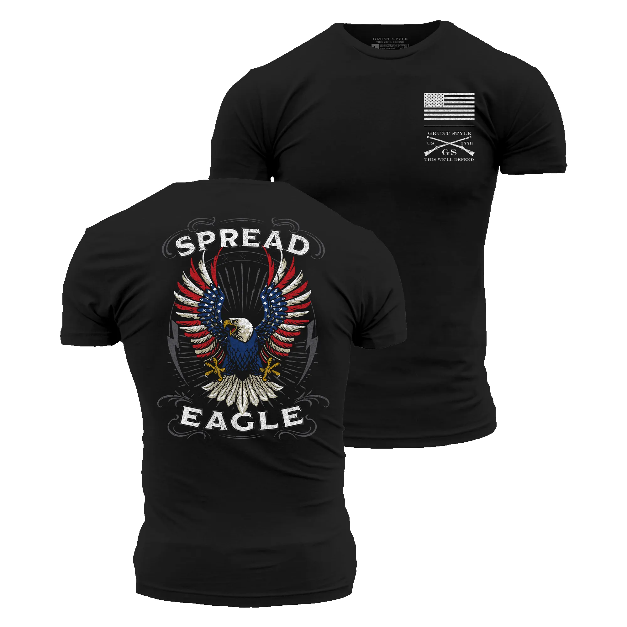 Spread Eagle T-Shirt - Black sold by Grunt Style