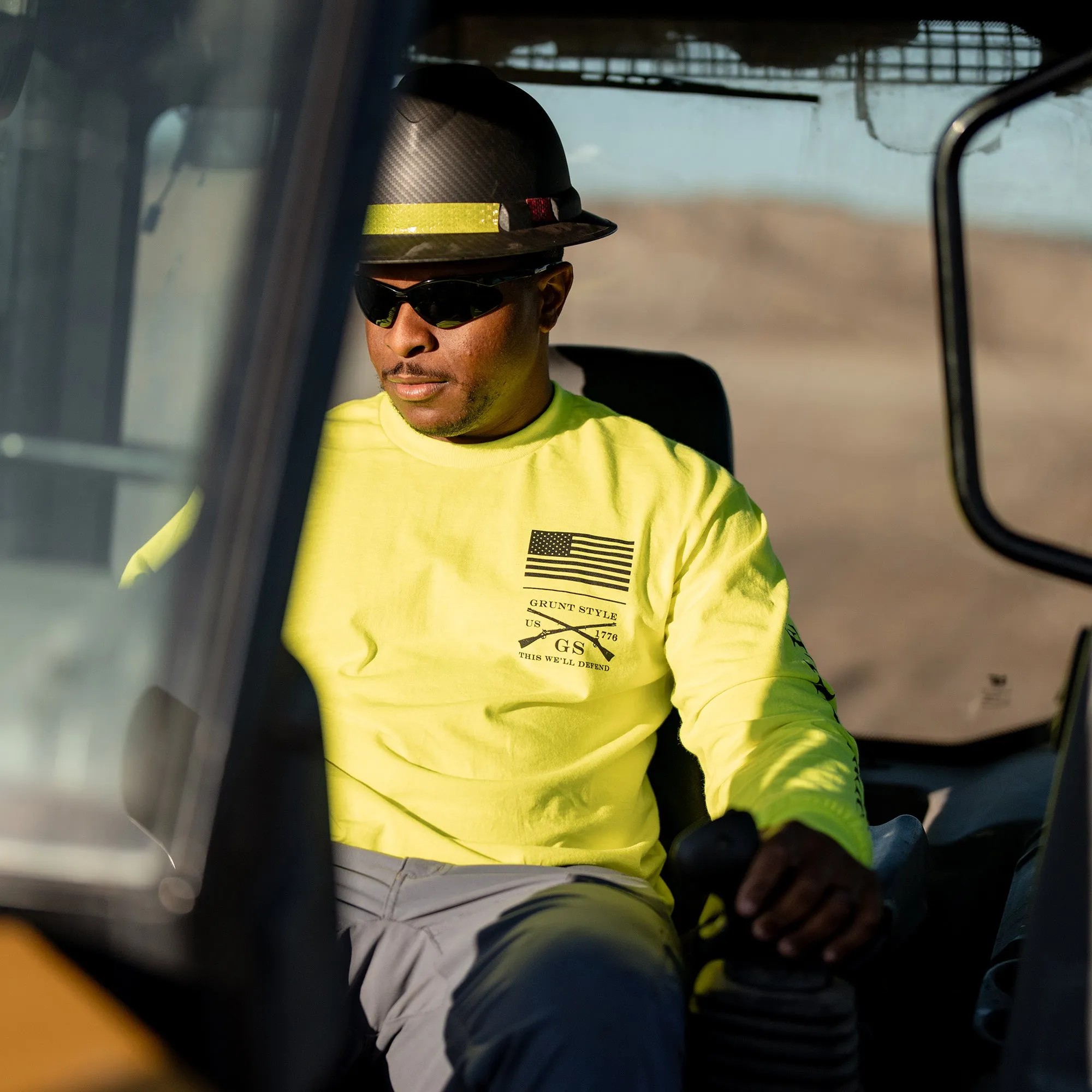 Base Long Sleeve - Safety Green sold by Grunt Style product image thumbnail 4