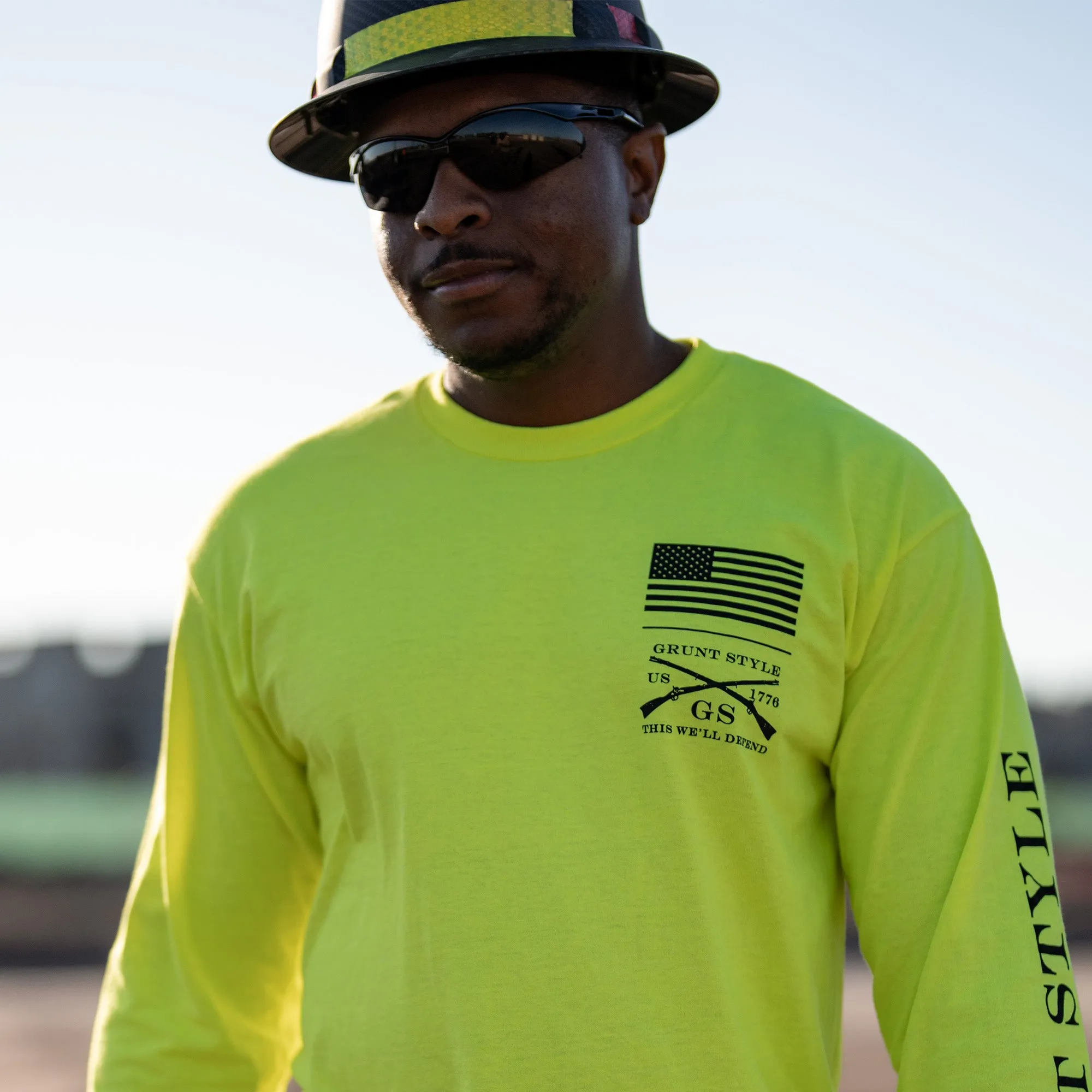 Base Long Sleeve - Safety Green sold by Grunt Style