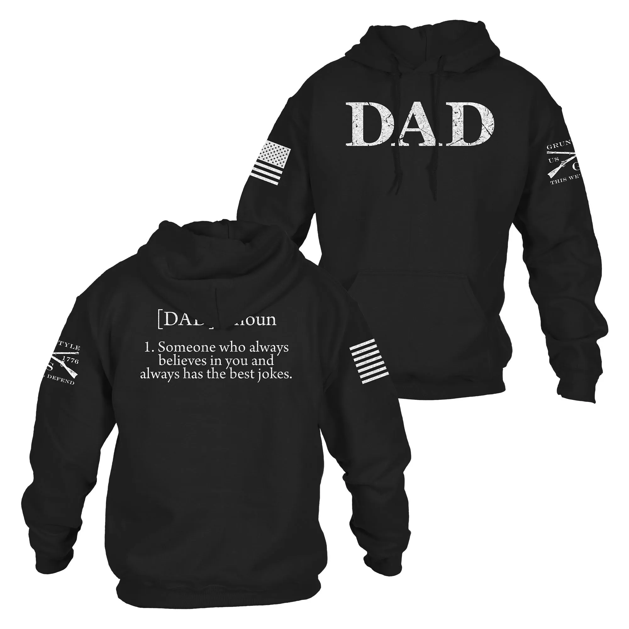 Dad Defined Hoodie - Black sold by Grunt Style
