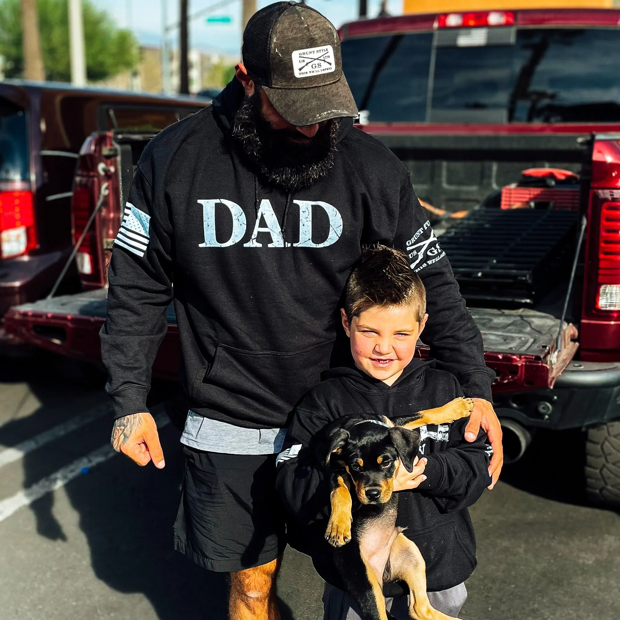 Dad Defined Hoodie - Black sold by Grunt Style product image thumbnail 3