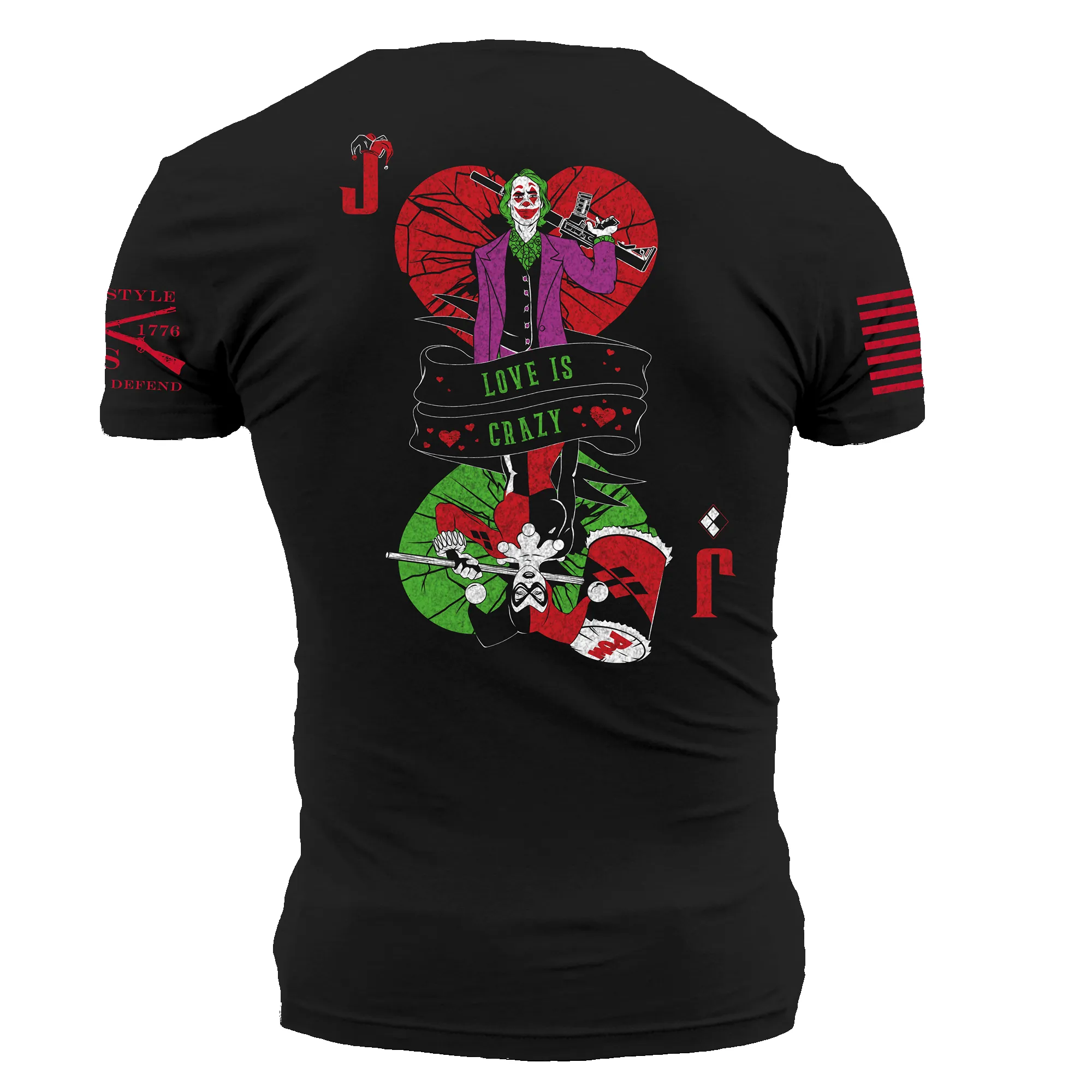 Love Is Crazy T-Shirt - Black sold by Grunt Style product image thumbnail 4