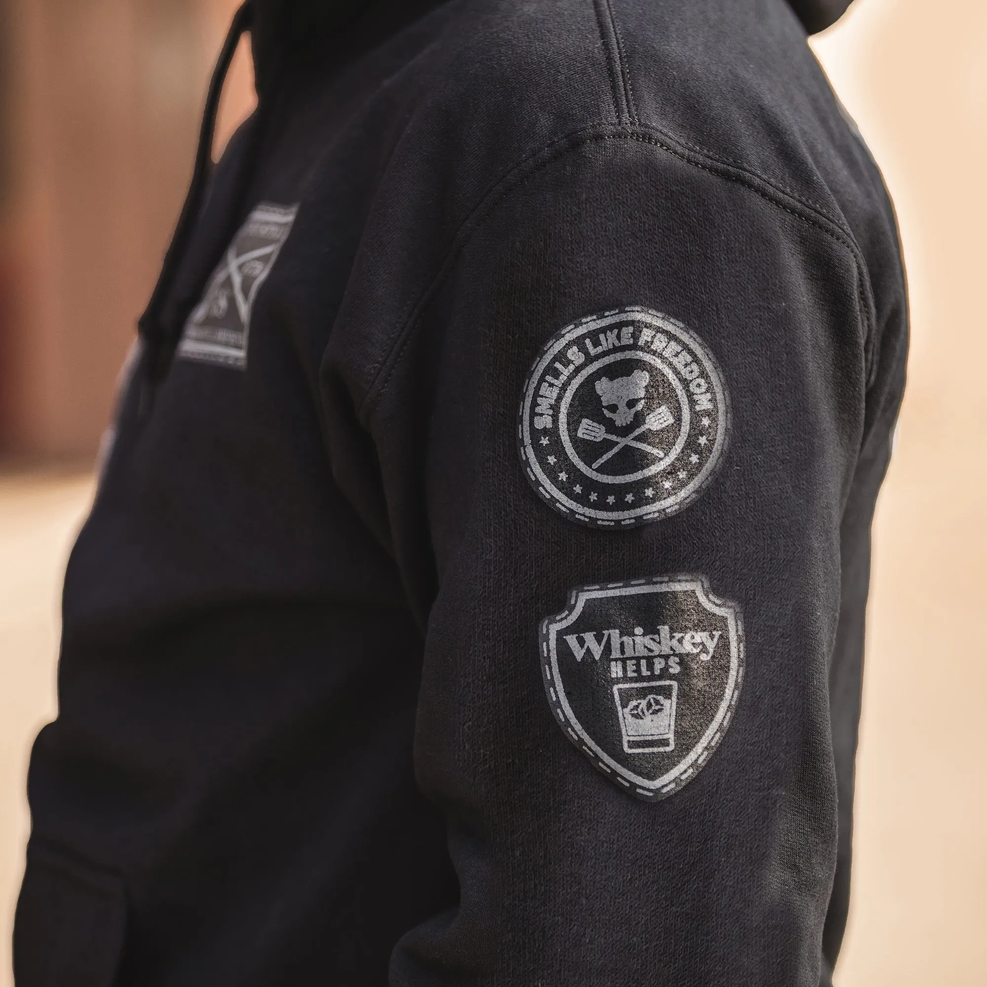 Patriot Patch Hoodie - Black sold by Grunt Style product image thumbnail 4