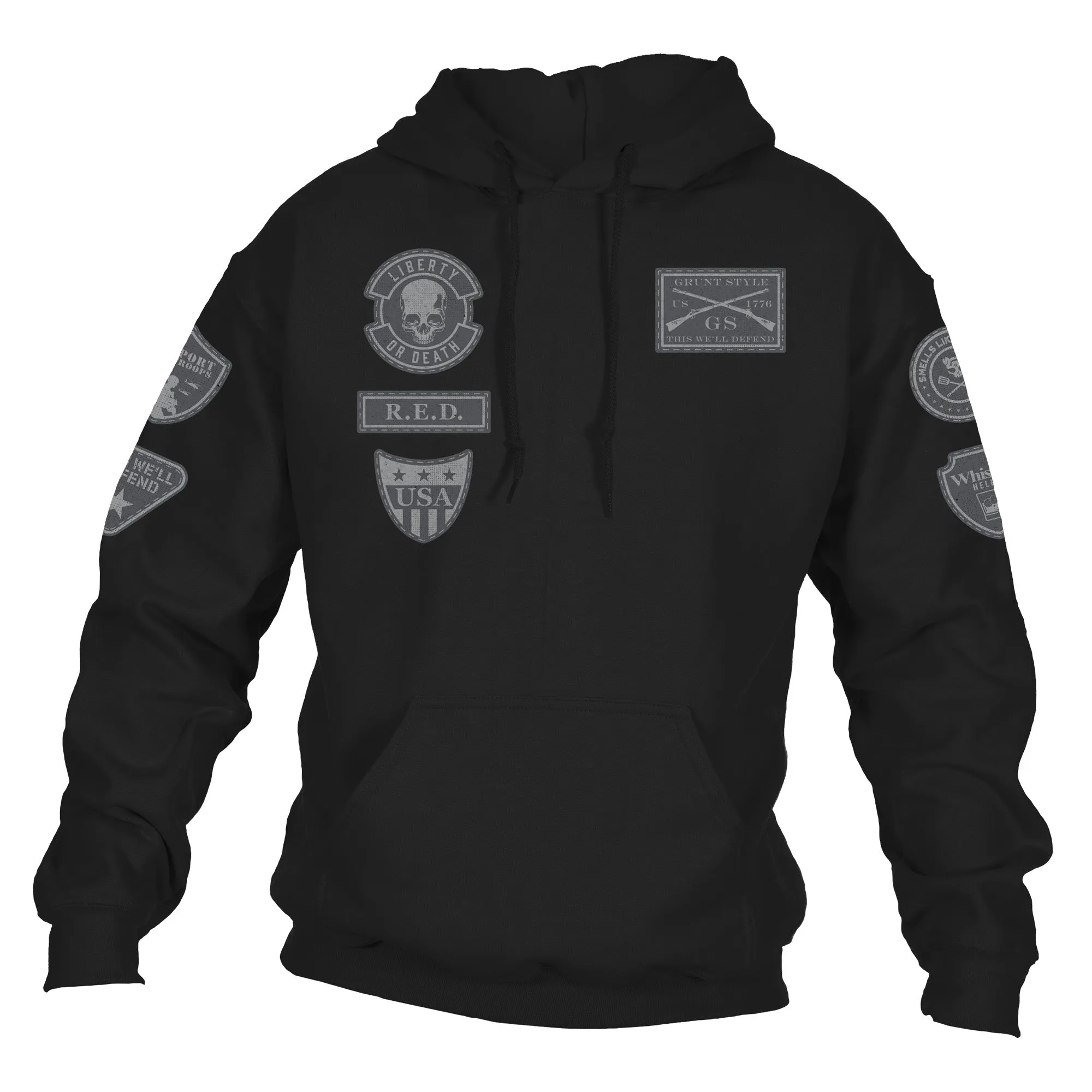Patriot Patch Hoodie - Black sold by Grunt Style product image thumbnail 5