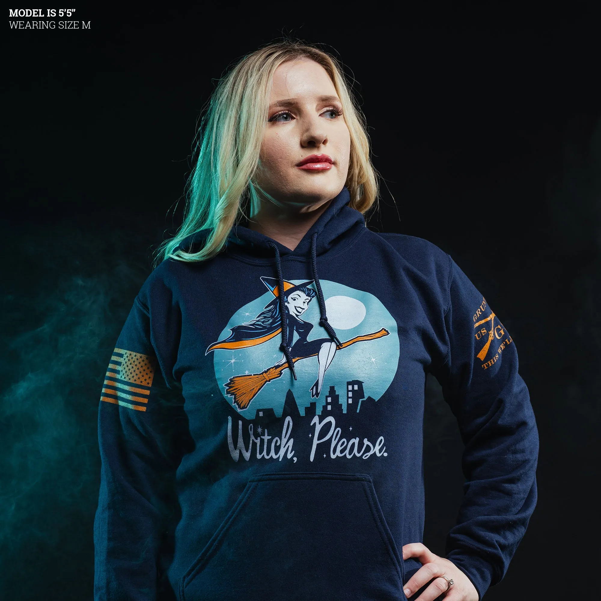 Women's Witch, Please Hoodie - Navy sold by Grunt Style product image thumbnail 3
